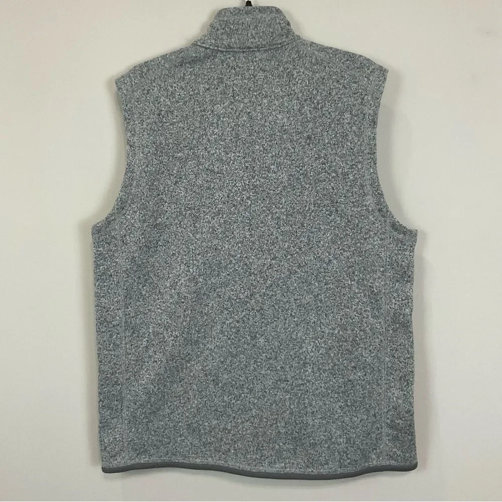 Patagonia Better Sweater Vest Mens Sz XL Front Zip Logo Fleece Gray New